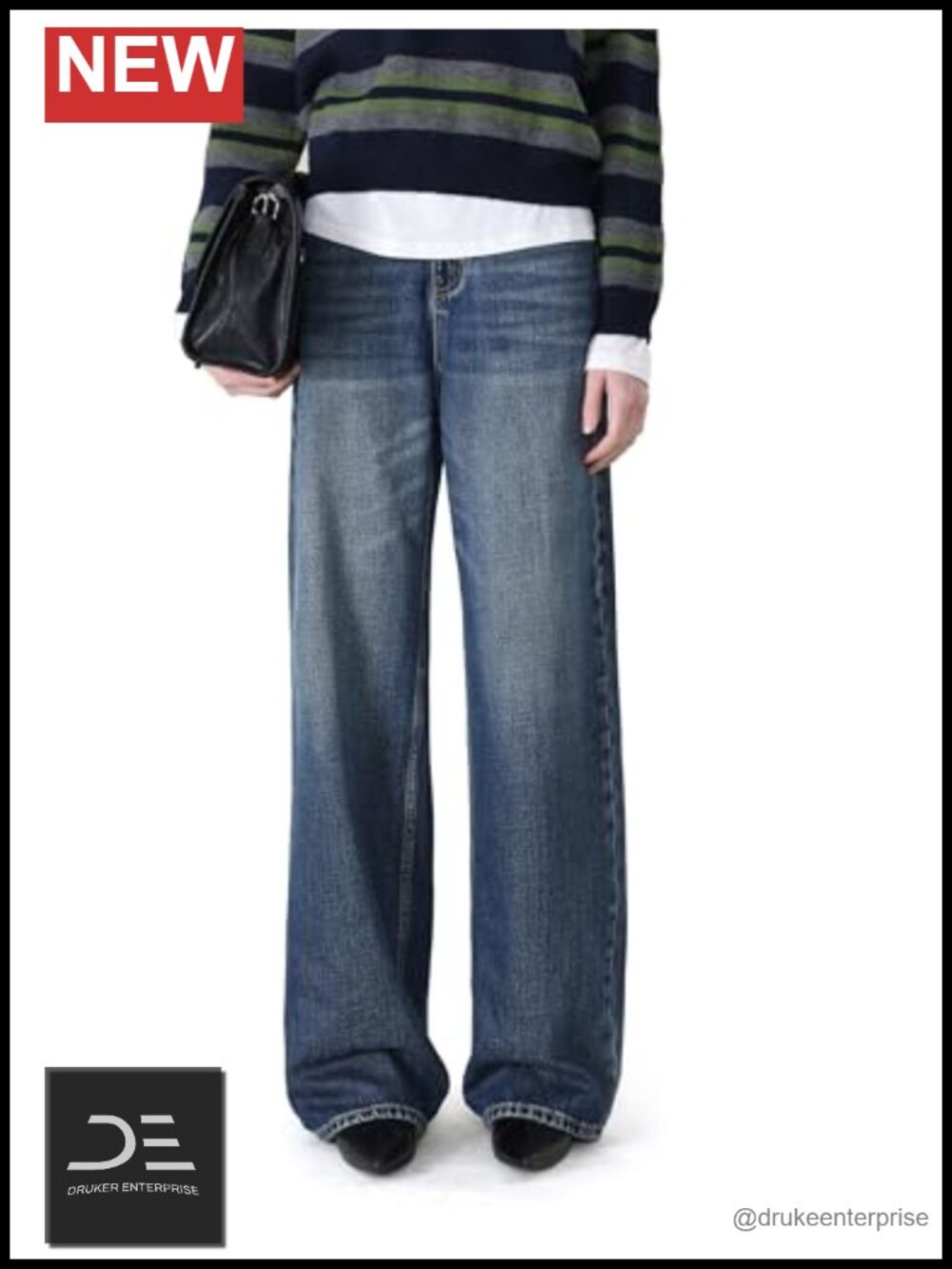 Tall Women Wide Leg Baggy Jeans 32-36 Inseam High Rise Straight Leg Denim